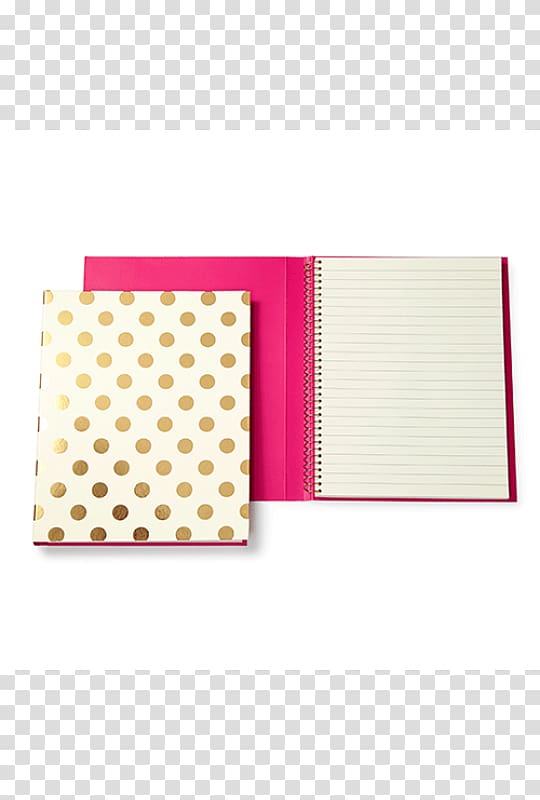 Paper Notebook Spiral Gold Diary, GOLD DOTS transparent background PNG clipart