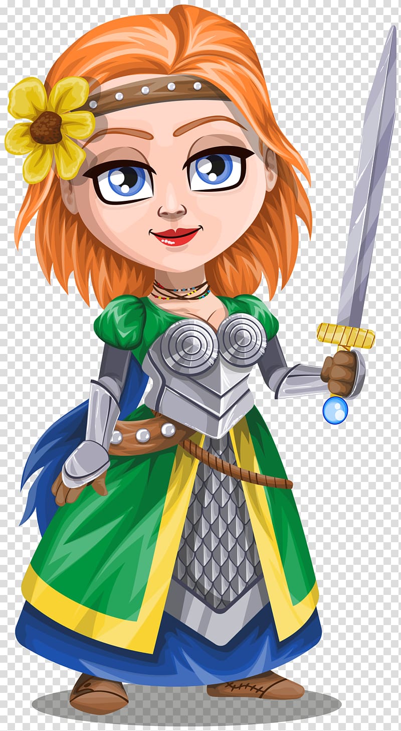Knight Woman Warrior , cartoon warrior transparent background PNG clipart