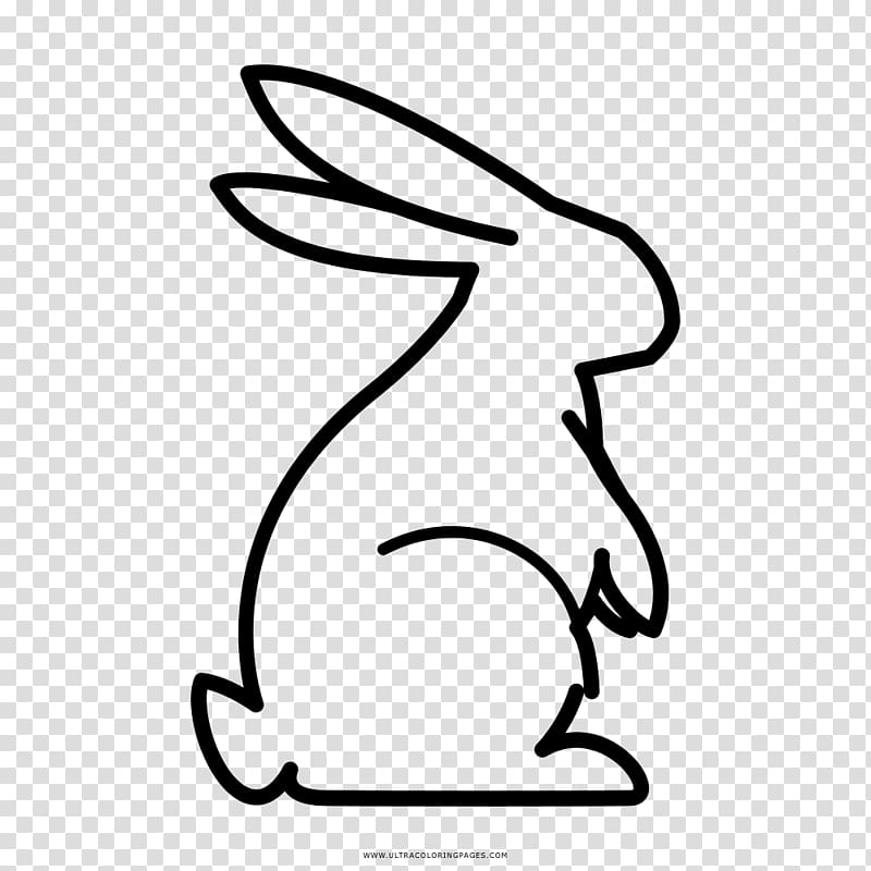 Rabbit Black and white Drawing Line art, rabbit transparent background PNG clipart