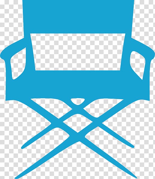 Director\'s chair Film director , Turquoise transparent background PNG clipart