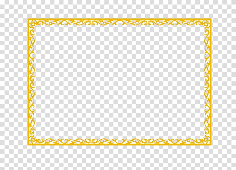 rectangular yellow frame , Znanylekarz.pl, Gold frame transparent background PNG clipart
