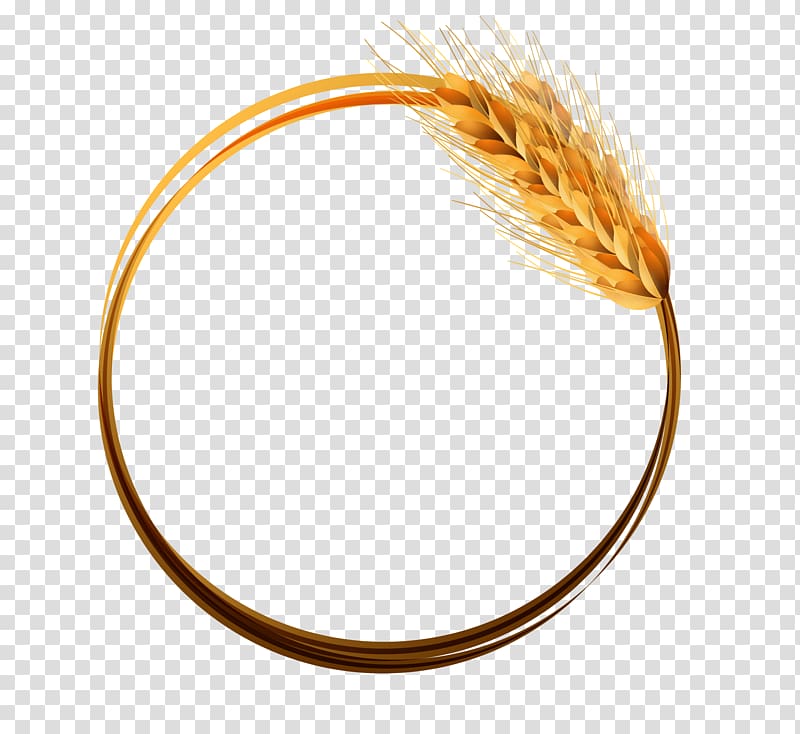 Yellow Commodity Pattern, Golden wheat ring material transparent background PNG clipart