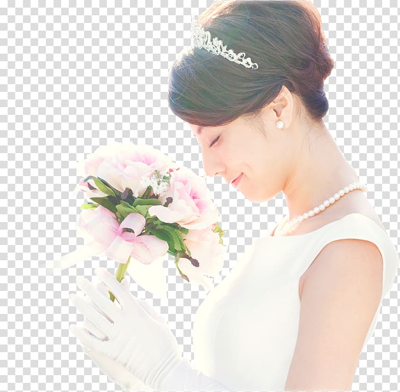 Floral design Headpiece Bride Cut flowers Wedding, bride transparent background PNG clipart