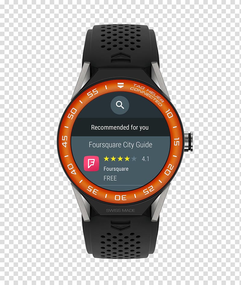 TAG Heuer Connected Modular Smartwatch, watch transparent background PNG clipart