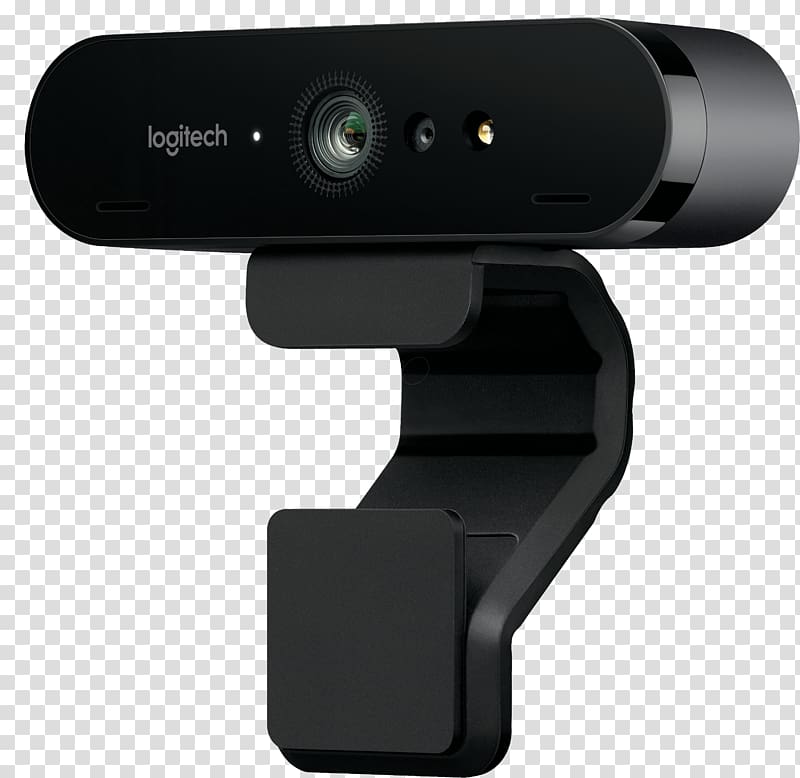 Logitech 4K Pro Webcam 4K resolution Logitech BRIO Webcam Ultra-high-definition television, Webcam transparent background PNG clipart