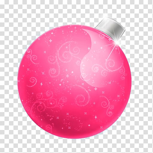 Christmas ornament Computer Icons Free , Pink Christmas Ball transparent background PNG clipart