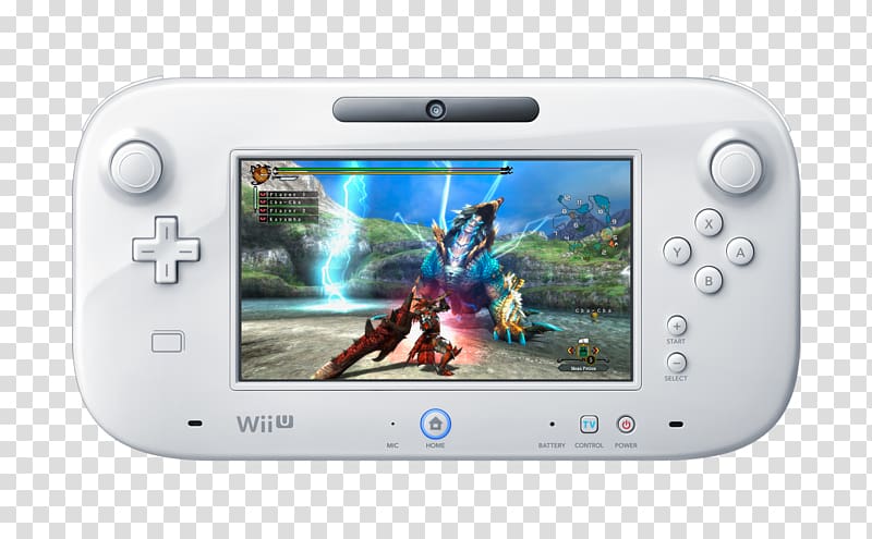 Wii U GamePad Monster Hunter 3 Ultimate Monster Hunter Tri, gamepad transparent background PNG clipart