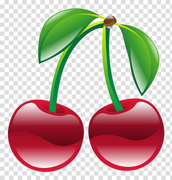 Cherry Fruit , Cartoon free to pull cherry material transparent background PNG clipart
