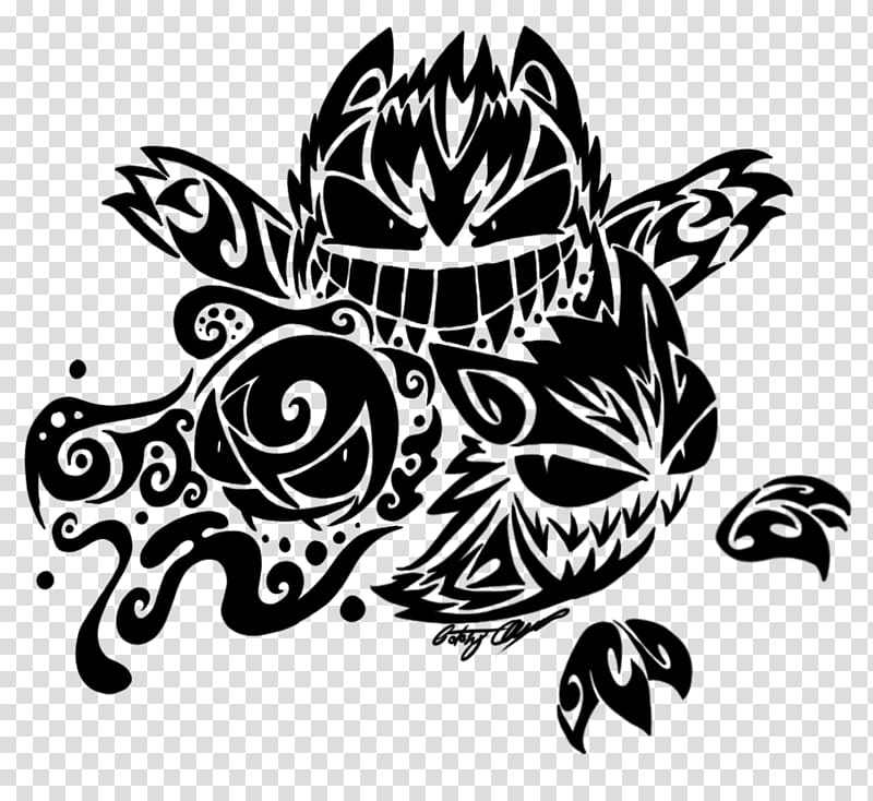 Black and white Gengar Pokemon Black & White Drawing Haunter, pokemon transparent background PNG clipart