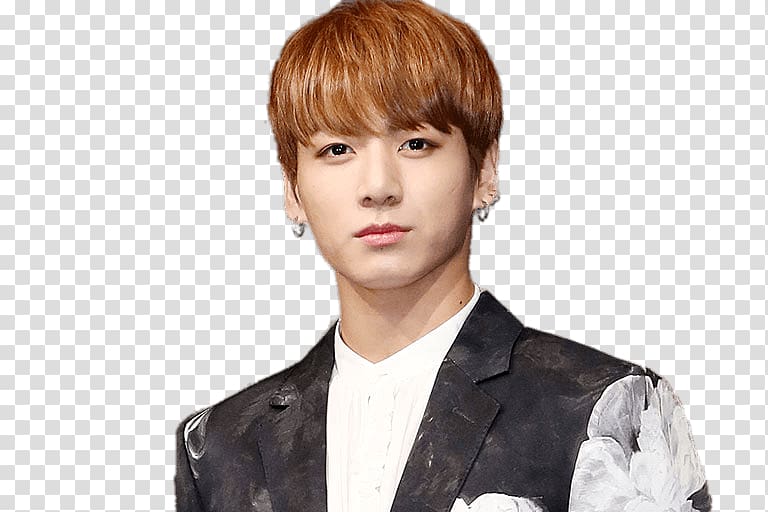 man wearing black notched lapel suit blazer, BTS Jungkook transparent background PNG clipart