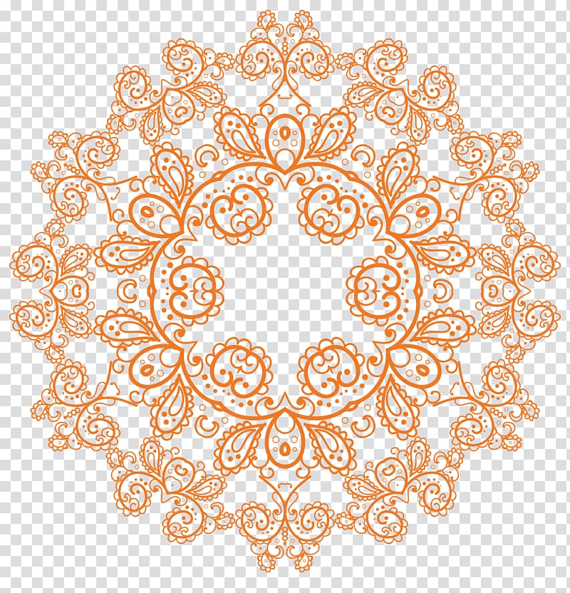 orange design illustration, India Pattern, Indian style pattern transparent background PNG clipart