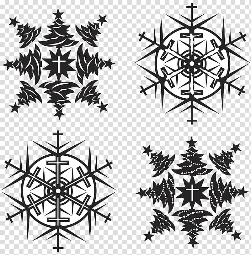 Christmas snowflake pattern transparent background PNG clipart
