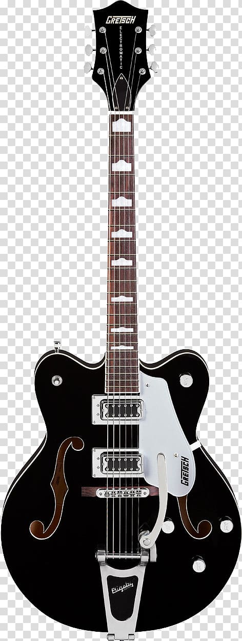 Gretsch White Falcon Gretsch Guitars G5422TDC Bigsby vibrato tailpiece, guitar transparent background PNG clipart
