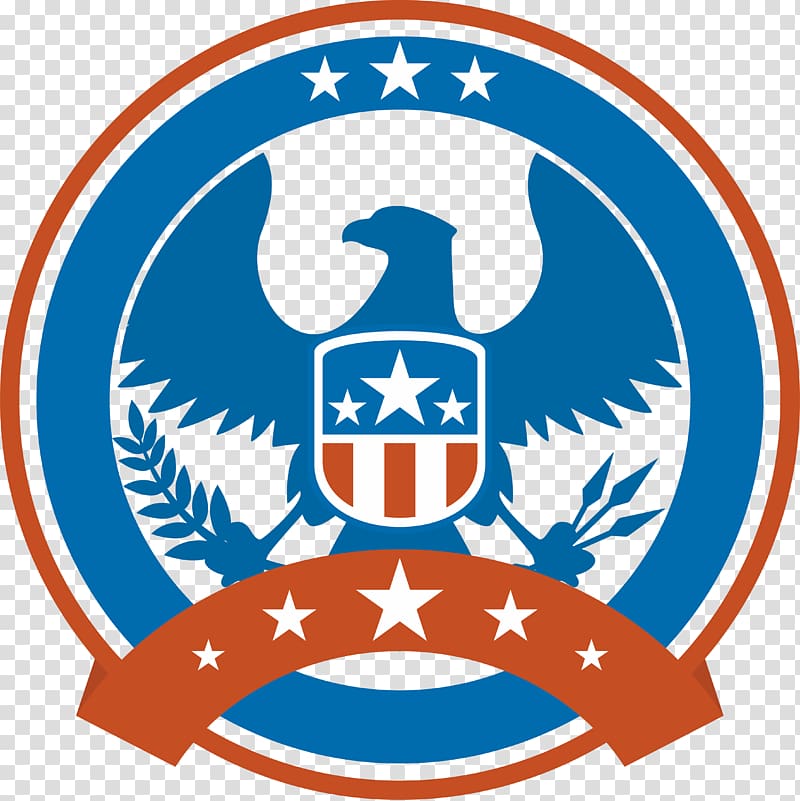Logo Illustration, Exquisite round eagle logo transparent background PNG clipart
