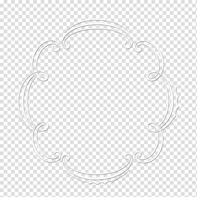 scalloped edge white frame , White Circle Black Font, White bottom frame free of material transparent background PNG clipart