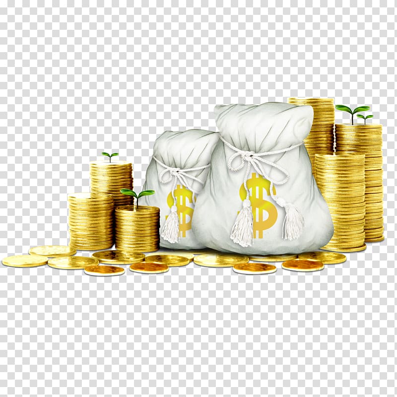 Poster Money Gold coin, Sign money, save money, bank propaganda transparent background PNG clipart