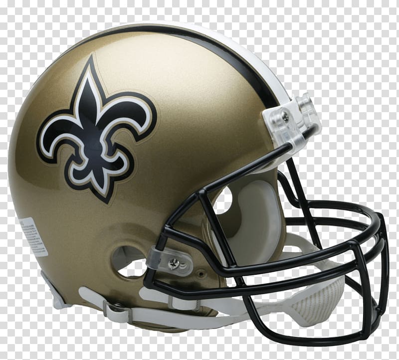 brown baseball helmet , New Orleans Saints Helmet transparent background PNG clipart