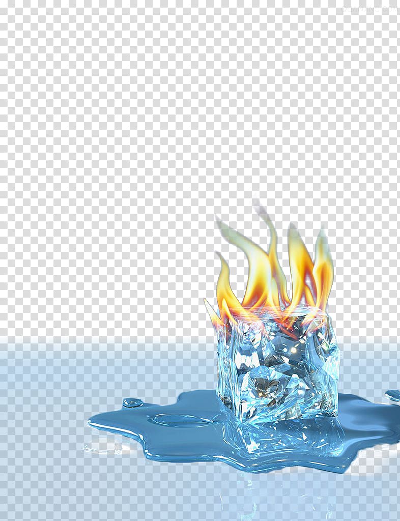 Water Liquid Ice , The flame on the ice transparent background PNG clipart
