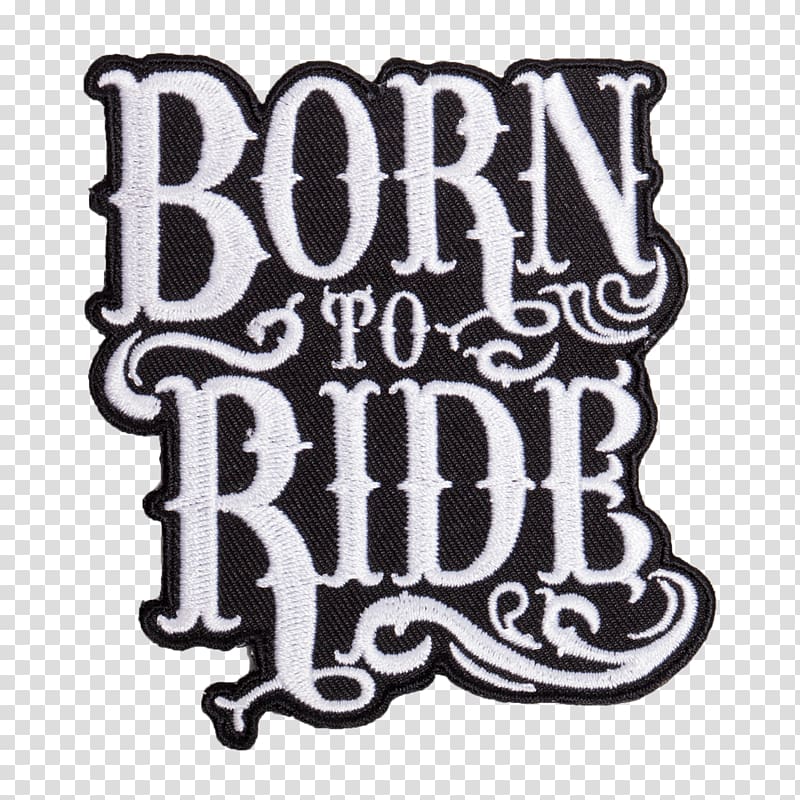 Logo Font Brand, born to ride transparent background PNG clipart