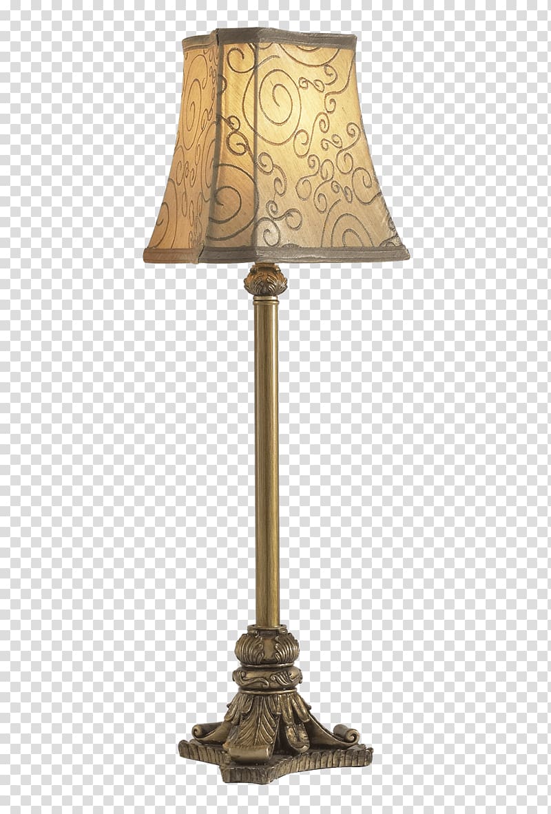 grey stand and white shade desk lamp, Lamp Vintage Table transparent background PNG clipart