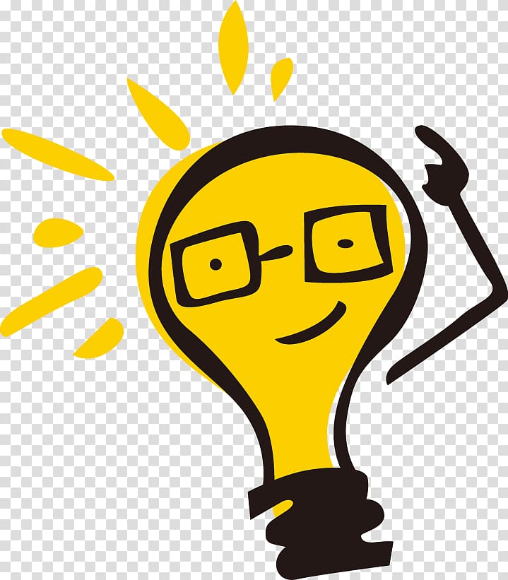 yellow and black light bulb illustration, Mathematics Geometry Education Problem Shape, Creative cute cartoon light bulb transparent background PNG clipart