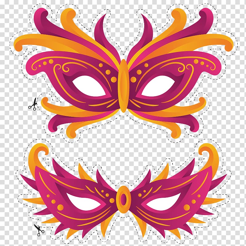 Mask Carnival Masquerade ball Euclidean Party, Dance mask feather transparent background PNG clipart