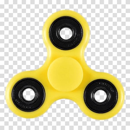 yellow and black fidget spinner, Yellow Fidget Spinner transparent background PNG clipart