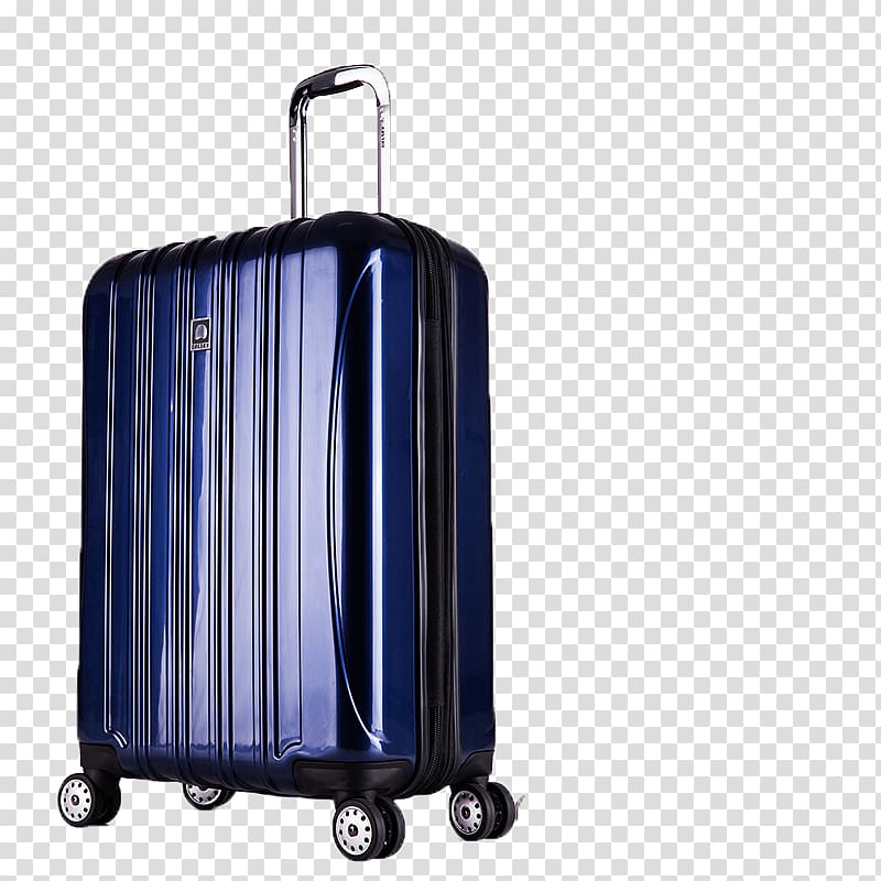 Baggage Delsey Trolley Suitcase, French brand Delsey brown suitcase transparent background PNG clipart
