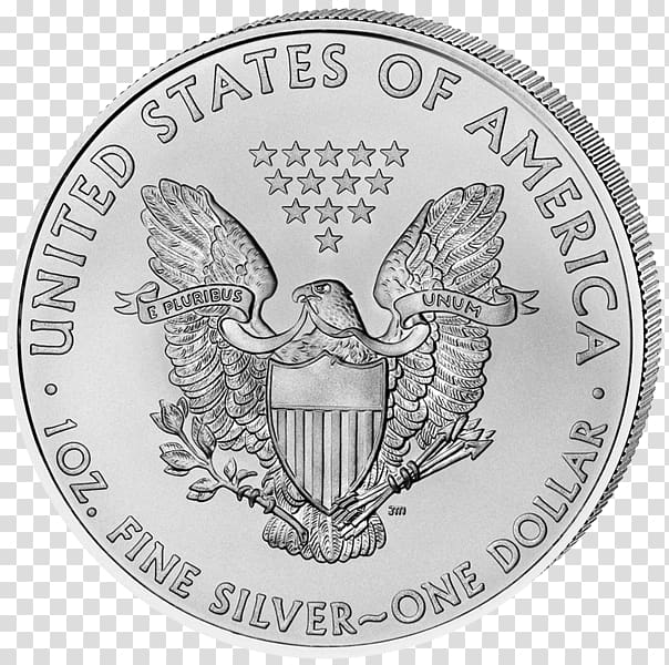 American Silver Eagle Proof coinage United States Mint, coin transparent background PNG clipart