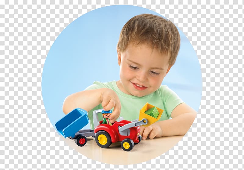 Tractor Farm Trailer Playmobil Toy, tractor transparent background PNG clipart