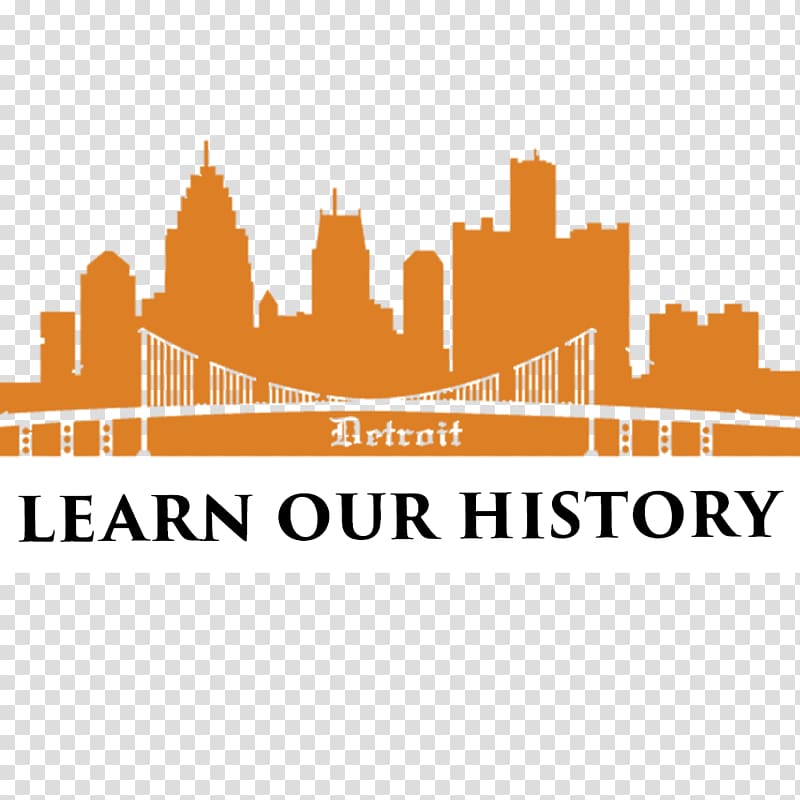 Detroit Skyline Silhouette, remember history transparent background PNG clipart