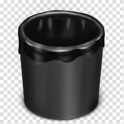 black trash bin, hardware cylinder plastic, Trash Black Empty transparent background PNG clipart