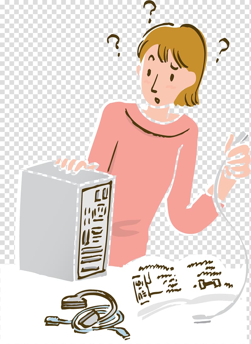 Drawing Computer Illustration, hand-drawn computer repair transparent background PNG clipart