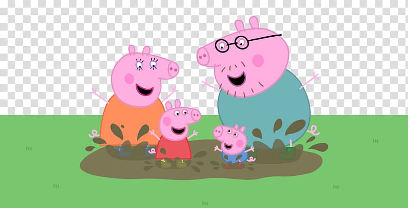 Daddy Pig George Pig Daddy Loses His Glasses; the School Fete; Ballet Lessons; Daddy Gets Fit; Muddy Puddles Part 1 Canvas print, peppa transparent background PNG clipart