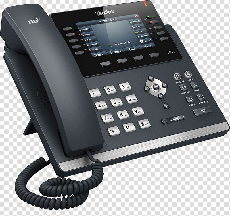 VoIP phone Yealink SIP-T27G Session Initiation Protocol Yealink SIP-T42G Telephone, Call phone transparent background PNG clipart