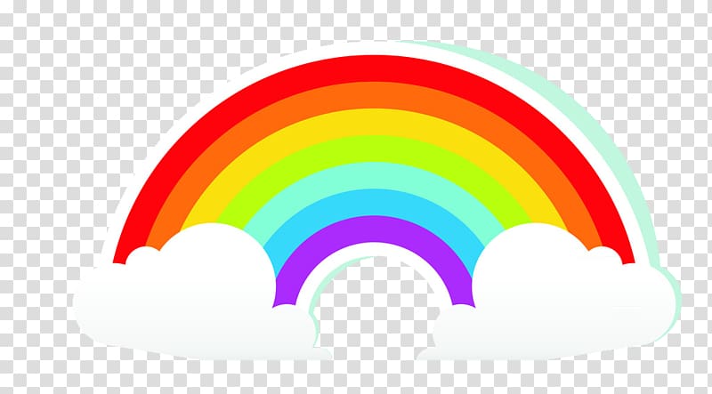 rainbow illustration, Rainbow Cartoon Cloud, rainbow transparent background PNG clipart