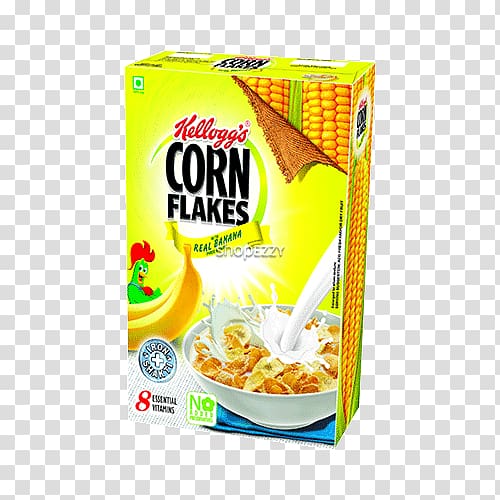 Corn flakes Breakfast cereal Kellogg\'s Banana, breakfast transparent background PNG clipart
