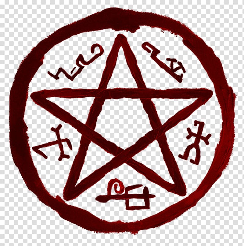 red star art, Devil\'s Trap Demon Sigil Symbol Bobby Singer, supernatural transparent background PNG clipart