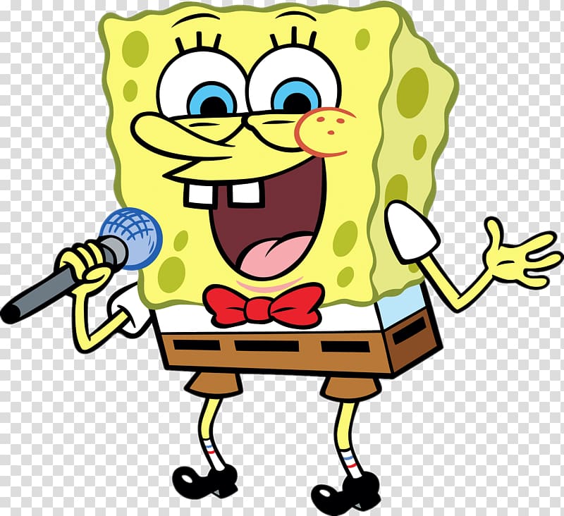 singing Spongebob Squarepant illustration, SpongeBob Singing transparent background PNG clipart