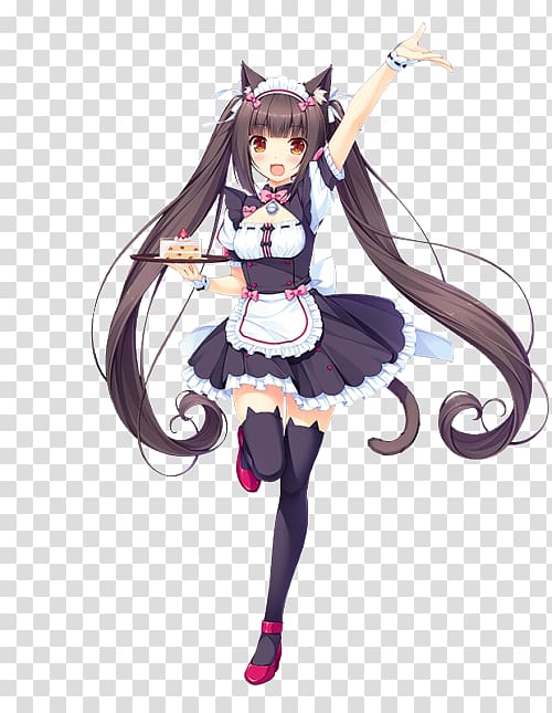 Nekopara French maid Cosplay Catgirl, cosplay transparent background PNG clipart