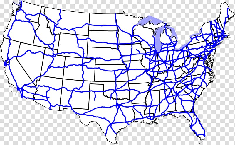 US Interstate highway system U.S. Route 66 Interstate 40 Contiguous United States, highways transparent background PNG clipart