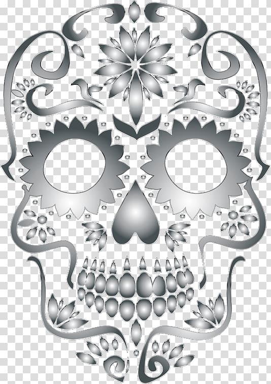 La Calavera Catrina Mexican cuisine Skull , skull transparent background PNG clipart