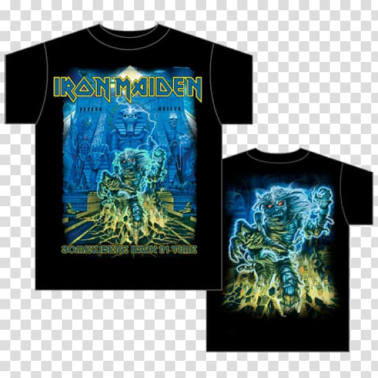 T-shirt Iron Maiden Somewhere Back in Time Somewhere in Time Powerslave, T-shirt transparent background PNG clipart