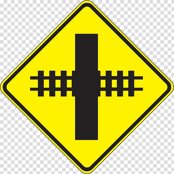 Traffic sign Warning sign Intersection Level crossing, Railway Signal transparent background PNG clipart