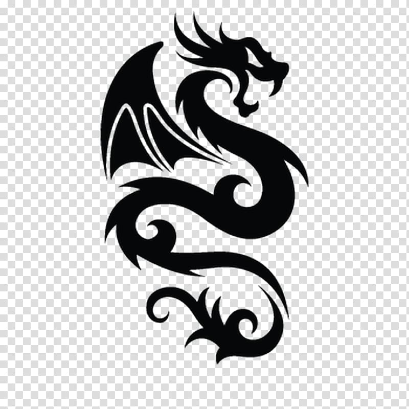 Wall decal Sticker Dragon Polyvinyl chloride, dragon transparent ...