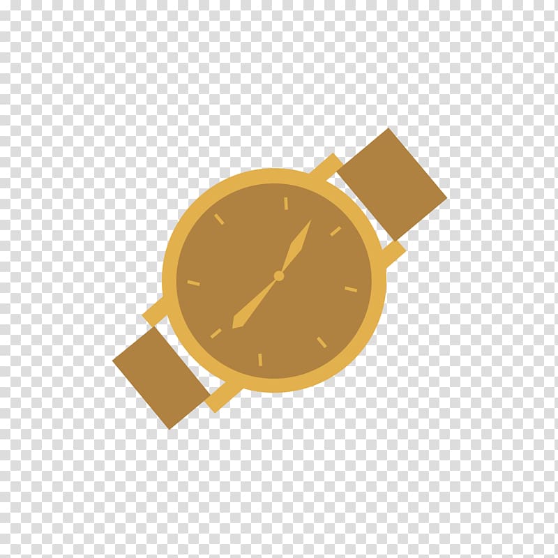 Watch Yellow Clock, Yellow Watch transparent background PNG clipart