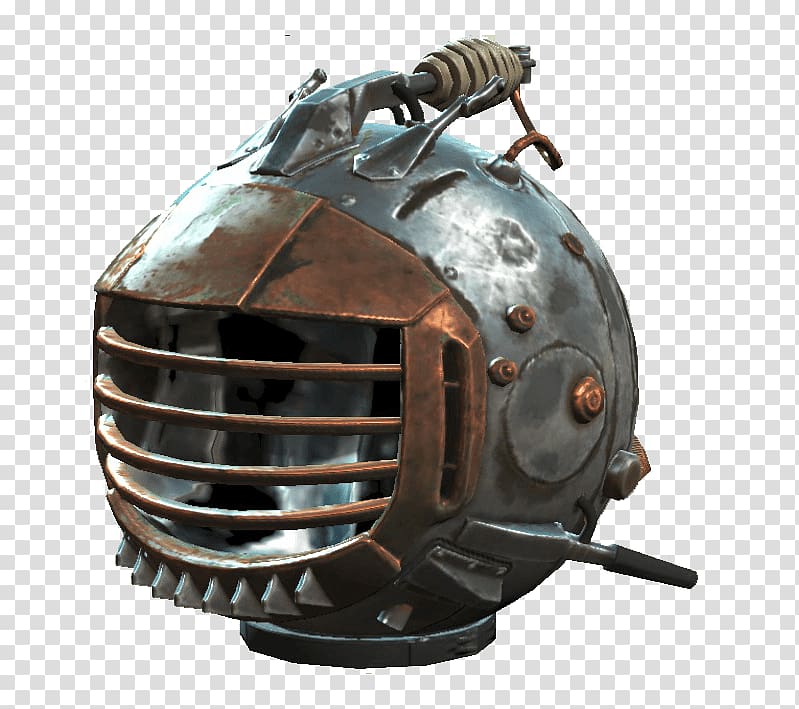 gray and brown metal helmet illustration, Fallout 4 Eyebot Helmet transparent background PNG clipart