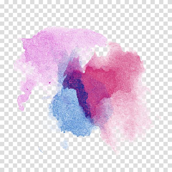 Watercolor painting Blue-green Art, Watercolour , pink and blue water color transparent background PNG clipart