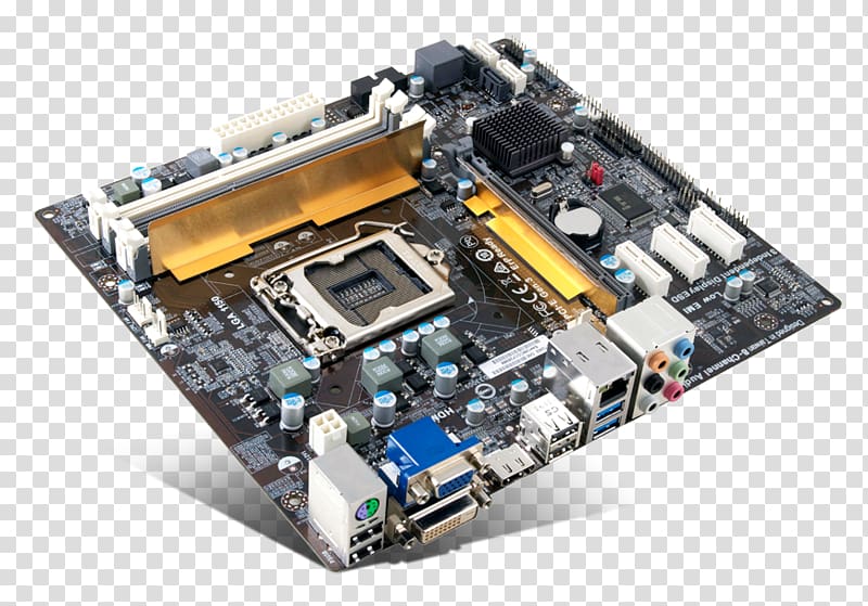 Motherboard Computer hardware Elitegroup Computer Systems LGA 1156 Chipset, Computer transparent background PNG clipart