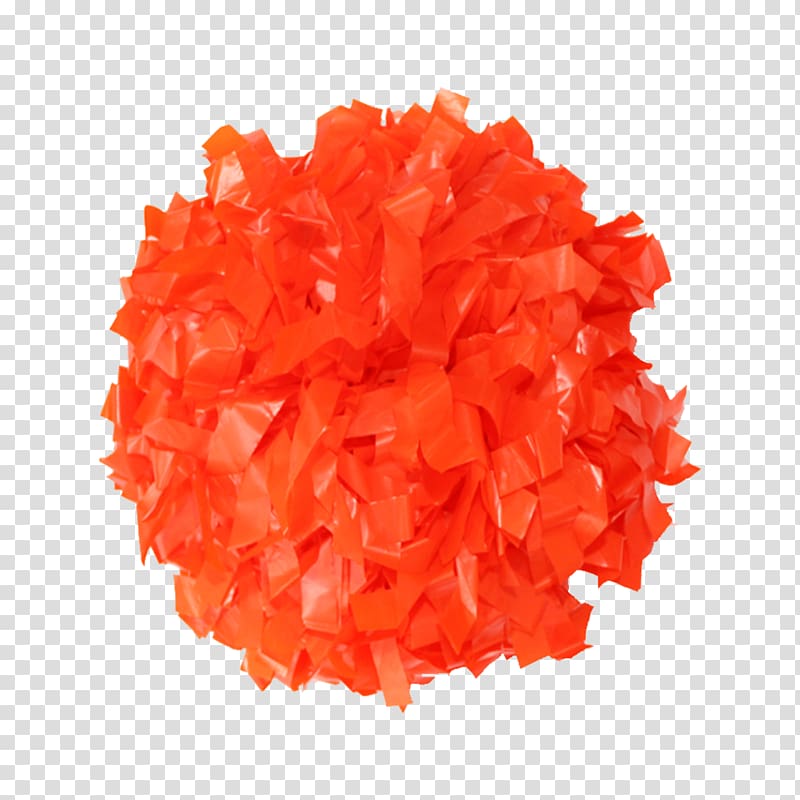 Pom-pom Orange Cheerleading Cheer-tanssi Plastic, orange transparent background PNG clipart